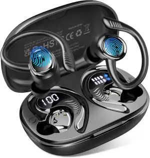 Bluetooth 5.4 Kopfhörer Sport, 6D Stereo In Ear Kopfhörer Kabellos Bluetooth mit