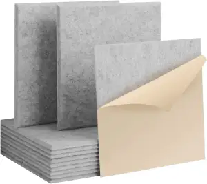 Rdutuok 12 Stück Selbstklebend Akustikplatten,30x30x1 cm Akustik Absorber Akusti