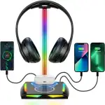 New Bee RGB Kopfhörer Ständer mit Wireless Ladegerät,Gaming-Headset-ständer Headset Halterung Wir...