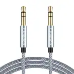 Aux Kabel 3.5mm Audio Kabel, Stereo Audiokabel Nylon Mantel 24K vergoldete Stecker 3.5mm Klinke auf Klinke Audio Kabel Klinkenkabel kompatibel mit Auto, Kopfhörer, Lautsprecher, TV usw.
