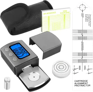 4PCS Justier und Einstellungsset zur Plattenspieler, mit Digitaler Tonarmwaage D