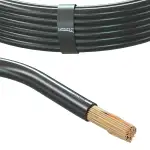 AUPROTEC 1m Fahrzeugleitung 35,0 mm² Fly Batteriekabel Stromkabel Massekabel, Farbe schwarz