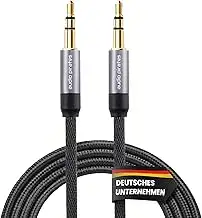 audio pirates Aux Kabel, Audiokabel Klinke auf Klinke – Nylon-geflochtenes 3,5mm Klinkenkabel; ko...