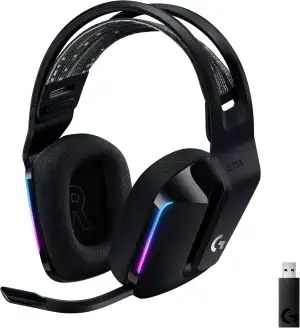 Logitech G G733 Lightspeed Headsets, Schwarz