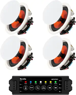 Herdio 8-Zoll-Decken-Bluetooth-Lautsprecher(4 Lautsprecher)