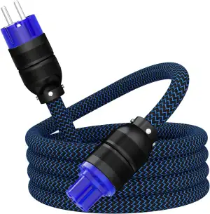 Audiophile High-End Netzkabel 4N OFC C15 Buchse Netzkabel Hochwertige Nylon gefl