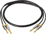 Amazon Basics Lautsprecher-Kabel mit Gold-beschichteten Bananensteckern - CL2 - 99,9 % Sauerstoff-frei, 0.9 m, Schwarz