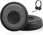 Link Dream Ersatz Ohrpolster für Jabra Evolve 20 20se 30 30II 40 65 65+ Kopfhörer, Kopfhörern Ersatzpolster Ersatz Polster mit weicherem Protein-Leder und Memory-Schaum, Schwarz