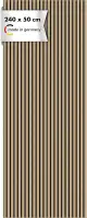 Momento Akustikpaneele Holz 240x50 cm - Made in Germany - Eiche Natur - Wandverkleidung Innen Wan...
