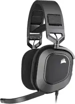 Corsair HS80 RGB USB Gaming-Headset mit Dolby Audio 7.1-Surround-Sound (Mikrofon in Broadcast-Qualität, Ohrmuscheln aus Memory-Schaumstoff, Hi-Fi-Sound, Robuste Konstruktion) Karbon, Schwarz