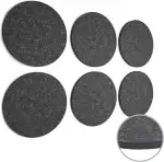 vilz 6er Set Akustikelemente aus recyceltem Filz - rundes Wandpaneel selbstklebend Schalldämmer Ø 27,5 x 1,2 cm Farbe Nachtgrau