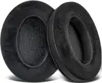 SOULWIT Ersatz Ohrpolster für Audio-Technica ATH M50X/M40X, HyperX Cloud/Flight/Stinger, SteelSeries Arctis 7/9X/Pro, Sony MDR 7506, Turtle Beach Stealth 420X/600 (Velours)