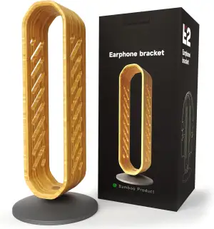 Kopfhörer-Ständer Halter Holz | Alle Kopfhörer-Größen, 100% Bambus, Premium Qual
