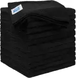HOMEXCEL Schwarz Mikrofasertücher 12 Stück, Wiederverwendbare Küchen-Mikrofaser-Reinigungstücher,...