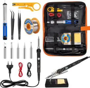 Lötkolben Set, 16 in 1 60W Soldering iron kit, 220-480°C Temperatur Einstellbar,