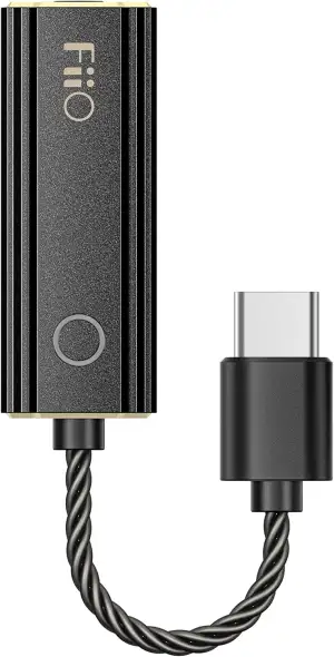 FiiO JadeAudio KA1 Kopfhörer-Verstärker, winziger USB-DAC, hohe Auflösung, 3,5 mm, verlustfrei, für Smartphones/PC/Laptops/Player (Typ C, schwarz)