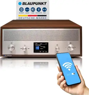 Blaupunkt Verona RXD 190 walnuss, DAB+ Radio Retro Design, Küchenradio mit Bluet
