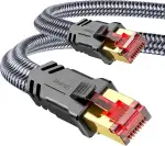 SNOWKIDS Cat 8 LAN Kabel 5meter - Netzwerkkabel 5m 40Gbps Hohe Geschwindigkeit, Ethernet Kabel - ...