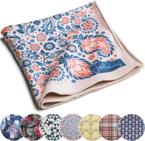 Johans® XXL Mikrofasertuch | Optikerqualität 30x30cm zur Reinigung von Brille, Smartphone, Tablet, Kamera | Brillenputztuch, Displaytuch (Bandana)