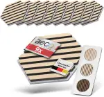 Akustikpaneele Holz selbstklebend – 9er-Set | Echtholz Eiche & Akustikfilz Grau | Hexagon 30x26cm – 3D Wandpaneele für Schalldämmung & Wandverkleidung Innen
