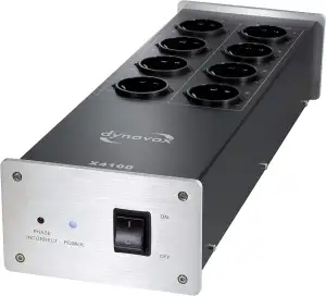 Dynavox HiFi-Netzfilter X4100S, Mehrfach-Steckdose mit 8 Steckplätzen, mit LED-K
