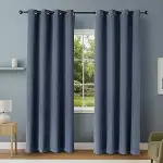 Amazon Basics 100% Verdunkelungsvorhänge mit Ösen, 2er Set, 132 x 244 cm, Marineblau