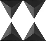 4er-Pack Bassfallen für Ecken der Zimmerdecke: 41,9 cm Dreieck, 30,5 cm Tiefe, Triangular Pyramid-Akustikschaum für Schallabsorption