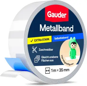 GAUDER Metallband selbstklebend - Ideal für Tonie®-Figuren & -Regale - Magnetban