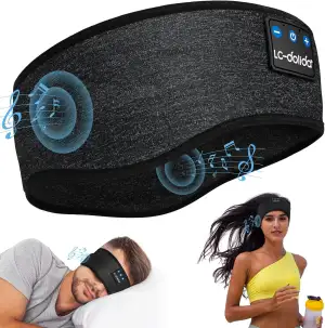 Schlafkopfhörer Bluetooth 5.4, Schlaf Kopfhörer zum Schlafen Stirnband Kopfhörer Bluetooth Headband, Bequemes Sportskopfhörer Musik stirnband für Seitenschläfer sport training, joggen, yoga, reisen