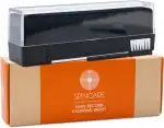 Schallplattenbürste | Spincare Samt Plattenbürste für LPs mit Schutz-Staubabdeckung | Schallplattenreiniger für Album-Pflege | Vinyl Reiniger gegen Staub & Schmutz
