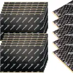 Poppstar 17x Alu-Butyl-Dämmmatte, Schallschutzmatte, 40 x 25 cm, 2mm Stärke, Antidröhnmatte, hitzebeständig, selbstklebend