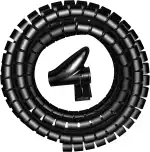 Kopp 359205042 Kabelorganisierer, 5 m, 15 mm schwarz