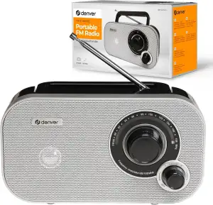 Denver TR-51 UKW-Radio mit analogem Tuning, Weiß