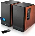 Edifier R1700BT Lautsprecher-Set 2 Regallautsprecher analoge + digitale Anschlüsse Bluetooth Echt...