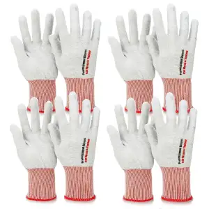 Umaki ESD antistatische Kohlefaser-Handschuhe, Touchscreen-Sicherheitshandschuhe, atmungsaktiv, leicht, Arbeitshandschuhe für Autofolien, Elektronikreparatur, Industriearbeiter, 4 Stück