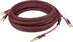 Dynavox Perfect Sound Lautsprecherkabel, Paar, Flexibles High-End Lautspecher-Kabel mit hochwertigen Bananensteckern, konfektioniert, Farbe schwarz/rot, Länge 3 m